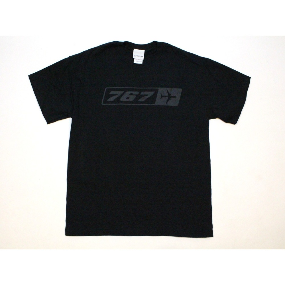 BOEING 767 T-Shirt‎ Mens M Black Aeronautics Graphic Tee